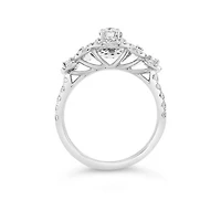 Diamond Revelations 14K White Gold 0.95CTW Oval Diamond Bridal Ring