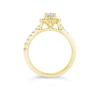 Diamond Revelations 14K Yellow Gold 0.80CTW Princess Cut Bridal Ring
