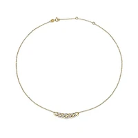 Julianna B Yellow Plated Sterling Silver 0.15CTW Diamond Link Necklace