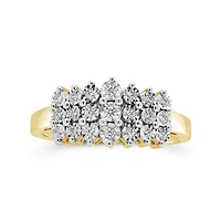 10K Yellow and White Gold 0.10CTW Diamond Band