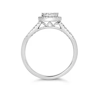 10K White Gold 0.50CTW Diamond Fashion Ring