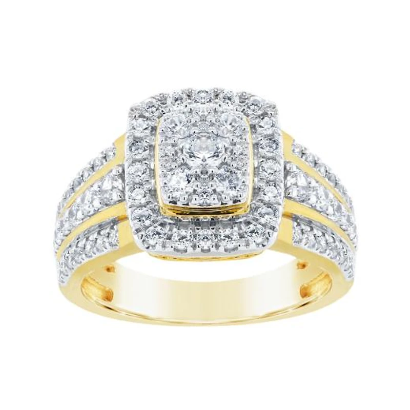 10K Yellow Gold 1.00CTW Diamond Fashion Ring