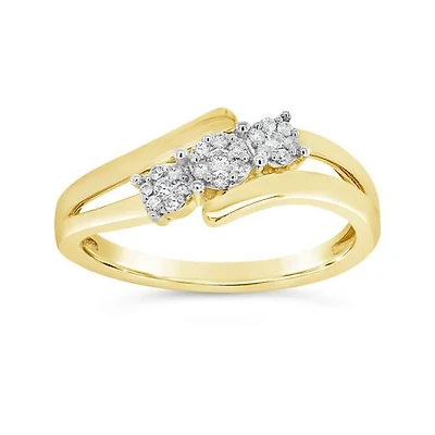10K Yellow Gold 0.15CTW Diamond Fashion Ring