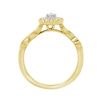 10K Yellow Gold 0.34CTW Pear Shaped Diamond Bridal Set