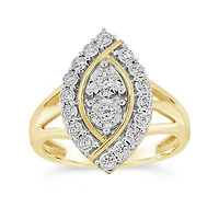 10K Yellow And White Gold 0.16CTW Diamond Fashion Ring