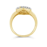 10K Yellow And White Gold 0.16CTW Diamond Fashion Ring
