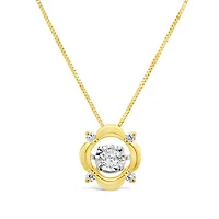 Dancing Diamonds 10K Yellow Gold Canadian 0.25CTW Diamond Pendant