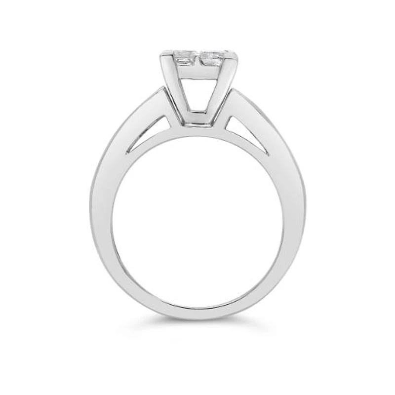 14K White Gold 2.00CTW Diamond Princessa Bridal Set