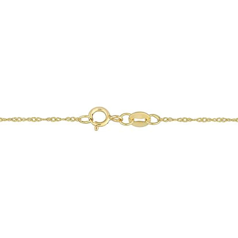 Julianna B 10K Yellow Gold 0.08CTW Diamond & Blue Ethiopian Opal Necklace