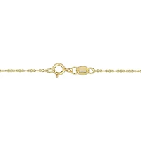 Julianna B 10K Yellow Gold 0.08CTW Diamond & Blue Ethiopian Opal Necklace
