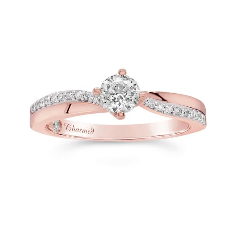 Charmed By Richard Calder 14K Rose Gold 0.58CTW Diamond Engagement Ring