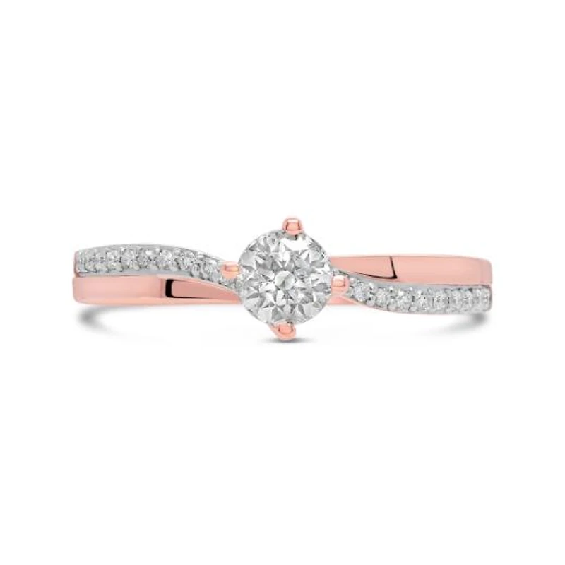 Charmed By Richard Calder 14K Rose Gold 0.58CTW Diamond Engagement Ring