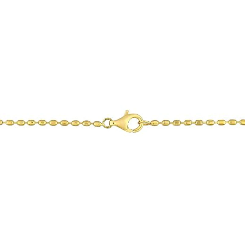 Julianna B Yellow Plated Sterling Silver Lab Grown White Sapphire Necklace
