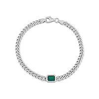 Julianna B Sterling Silver Lab Grown Emerald Bracelet