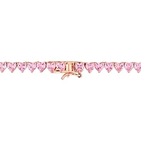 Julianna B Rose Plated Sterling Silver Lab Grown Pink Sapphire Necklace