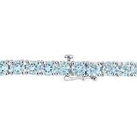 Julianna B Sterling Silver Blue Topaz Tennis Bracelet