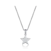 Sterling Silver 19" Star Pendant with Adjustable Chain