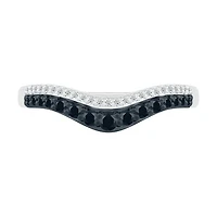 Sterling Silver 0.23CTW Black Diamond Fashion Band