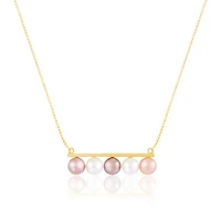 Gold Plated Sterling Silver Freshwater Pearl Necklace