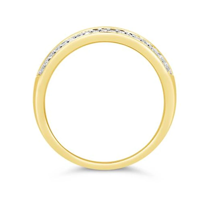 10K Yellow Gold 0.23CTW Diamond Double Row Stackable Ring