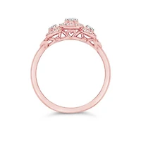 10K Rose Gold 0.25CTW Diamond Ring