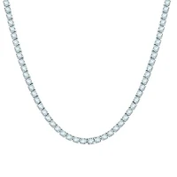 14K White Gold 5.04CTW Diamond Tennis Necklace