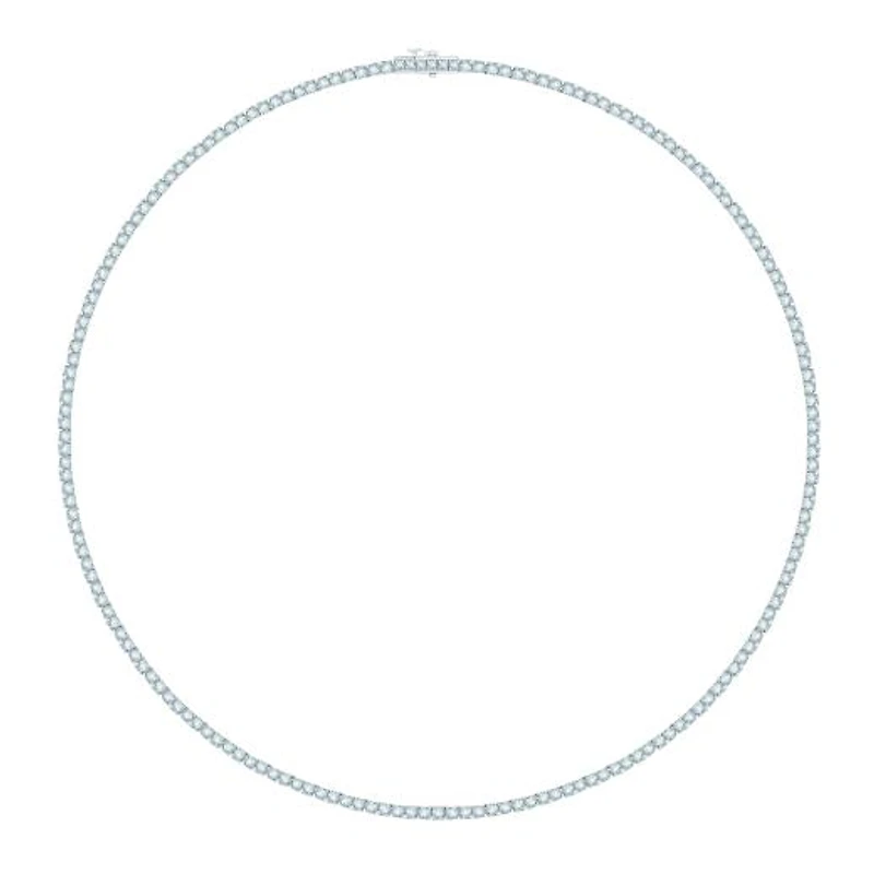 14K White Gold 5.04CTW Diamond Tennis Necklace