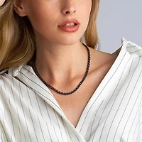 Julianna B Sterling Silver 0.52CTW Black Diamond Tennis Necklace