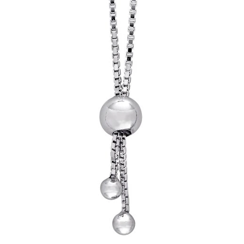 Julianna B Sterling Silver 0.24CTW Diamond Bolo Bracelet