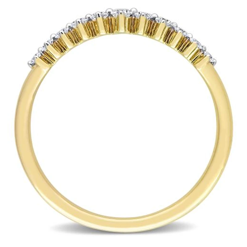 Julianna B 10K Yellow Gold 0.21CTW Diamond Stackable Ring