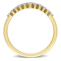 Julianna B 10K Yellow Gold 0.21CTW Diamond Stackable Ring