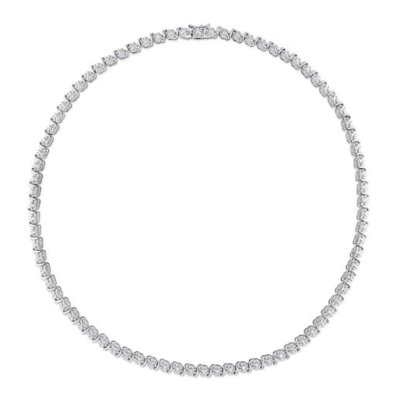Julianna B Sterling Silver 0.52CTW Diamond Tennis Necklace