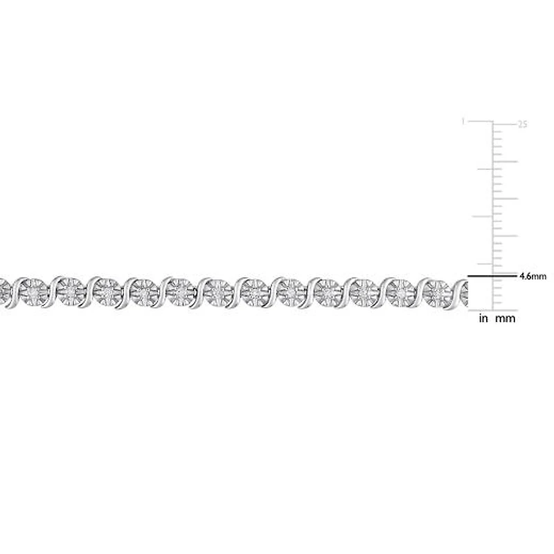 Julianna B Sterling Silver 0.52CTW Diamond Tennis Necklace