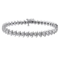 Julianna B Sterling Silver 0.48CTW Diamond Tennis Bracelet