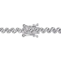 Julianna B Sterling Silver 0.50CTW Diamond Tennis Bracelet