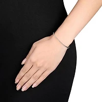 Julianna B Sterling Silver 0.24CTW Diamond Bangle