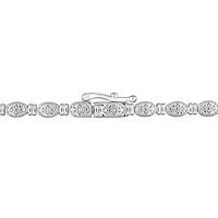 Julianna B Sterling Silver 0.98CTW Diamond Double Layer Necklace