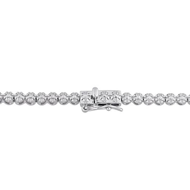 Julianna B Sterling Silver 0.50CTW Diamond Tennis Necklace