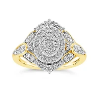 10K Yellow Gold 0.90CTW Diamond Fashion Ring
