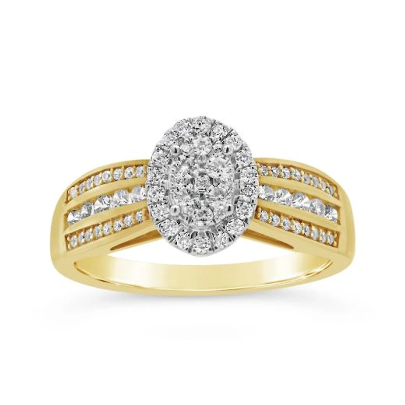 10K Yellow Gold 0.50CTW Diamond Fashion Ring