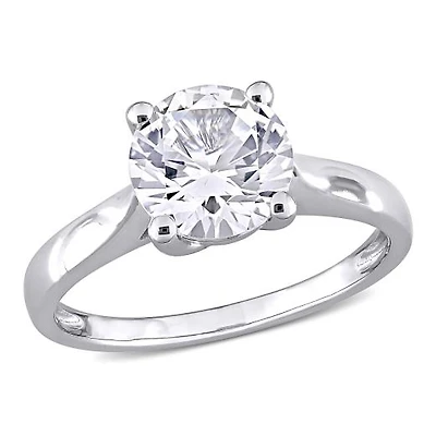 Julianna B 10K White Gold Created Sapphire Ring
