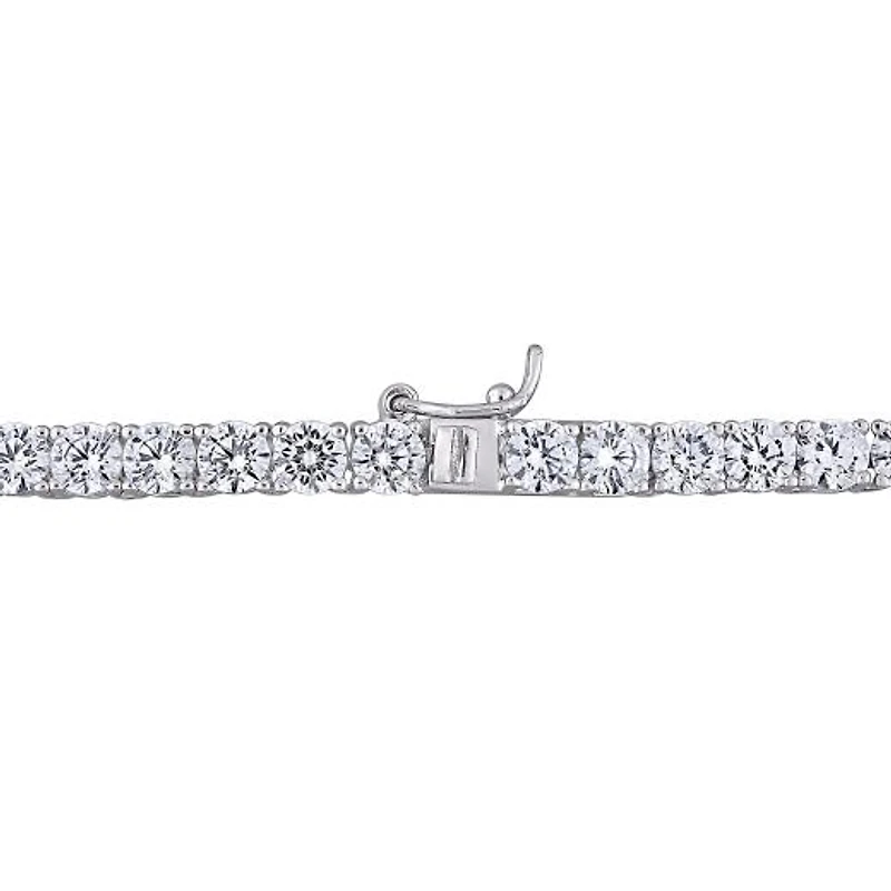 Julianna B Sterling Silver Cubic Zirconia Tennis Bracelet and Necklace Set