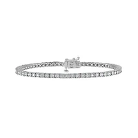 Sterling Silver 0.95CTW Diamond Tennis Bracelet