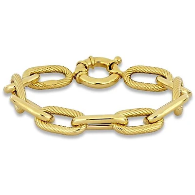 Julianna B 14K Yellow Gold 7" Oval Link Bracelet