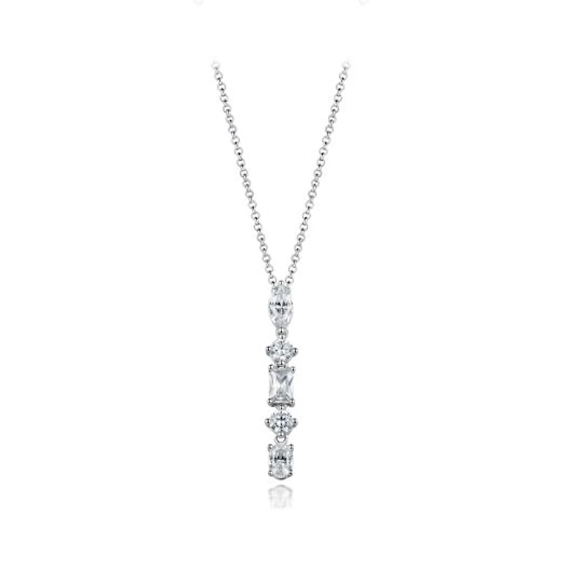 Sterling Silver Cubic Zirconia Pendant and Earring Set