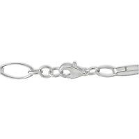 10K White Gold 7.5" Oval Paperclip Link Bracelet