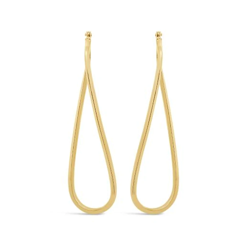 10K Yellow Gold Twisted Hoop Earring