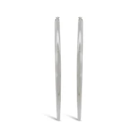 10K White Gold Large Hoop Earring