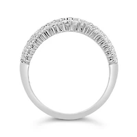 10K White Gold 0.50CTW Diamond Contour Band