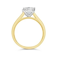 New Brilliance 14K Yellow Gold Lab Grown 1.50CT Princess Cut Diamond Ring